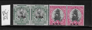 SOUTH WEST AFRICA SCOTT #106-107 1930 OVPTS PERF 15X14 - MINT NEVER/LIGHT HINGED