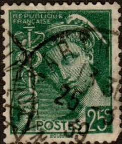 France 360 - Used - 25c Mercury (1938)