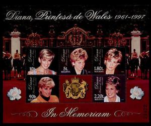 Moldova 282 MNH Princess Diana, Crest, Flowers, Horse