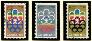 B1-B3 Canada Semi Postals, used