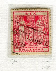 NEW ZEALAND; 1940s early GVI Postal Fiscal issue used Shade of 6s. value