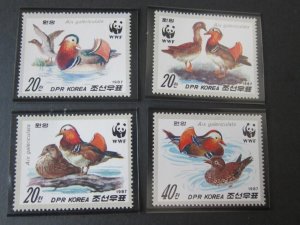 North Korea 1987 Sc 2679-82 Bird set MNH