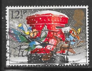 Great Britain 1035: 12.5d Christmas Post (pillar-box), used, VF