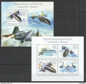 2014 Togo Transport Aviation Anniversary First Flight Lockheed Kb+Bl ** Tg493