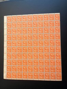 Scott #803 Benjamin Franklin Full MINT Sheet of 100 Stamps -MNH
