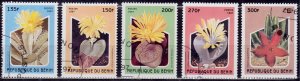 Benin, 1997, Floral Cacti, sc#1001-05, used*