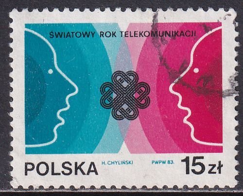 Poland 1983 Sc 2592 World Communications Year Stamp Used