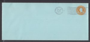 US Sc U531 FDC. 1932 6c orange Washington on #10 blue envelope, LA cancel, VF