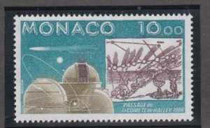 Monaco # 1544, Halley's Comet, Mint NH, 1/2 Cat.