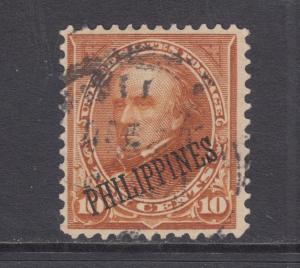 Philippines Sc 217A used 1899 10c Webster, type II, F-VF