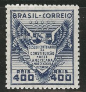 Brazil Scott 451 MH* 1937 US Constitution stamp CV$2.75