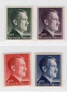 GERMANY 3rd REICH 1944 AH HIGH VALUES SCOTT 524-527 PERFORATION 14 PERFECT MNH
