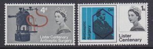 Great Britain 1965 Joseph Lister 2v MNH SG#667-668 GB5734