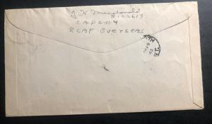 1943 Capo #3  Newfoundland Canada Censored Cover RCAF Overseas 