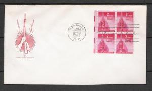 US #907 Allied Nations Block HOF FDC