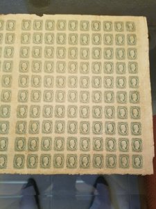 Confederate States 11 Archer & Daley HORIZ TEXTILE MARKS VAR Sheet of 200 Stamps