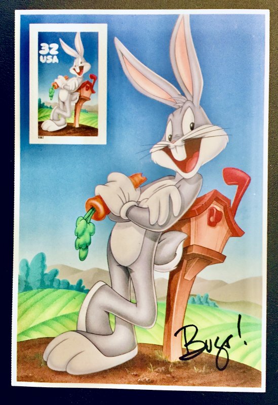 United States #3137c  32¢ Bugs Bunny.  Pane of one from souvenir sheet. MNH