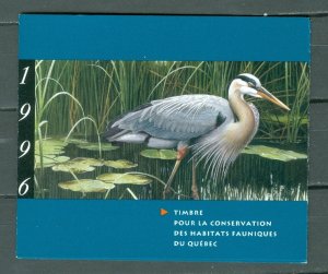 CANADA QUEBEC WILDLIFE 1996 #QW9 BOOKLET MNH...$25.00