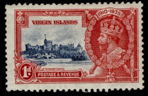 BRITISH VIRGIN ISLANDS GV SG103k, 1d deep blue & scarlet, M MINT. Cat £160.