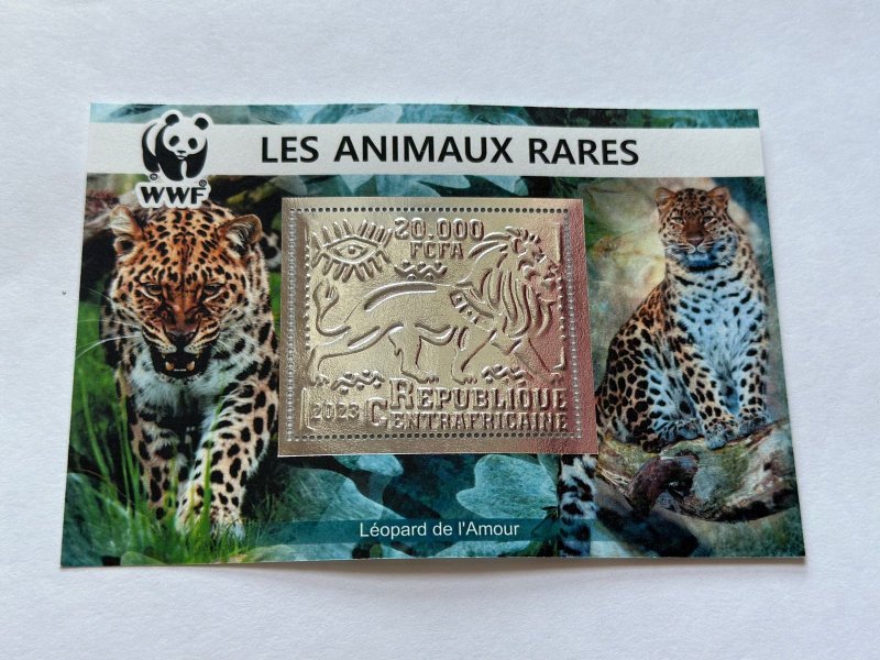 WWF, Fauna, Animals 2023 year 6 blocks Foil. Silver perforated  NEW MNH**