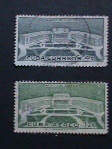​CUBA-1957 SC#576,C165-PALACE OF JUSTICE- THE MOST HARD TO FIND USED VERY FINE