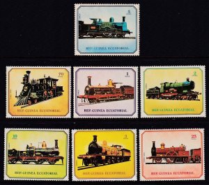 Equatorial Guinea 7868-7874 Trains MNH VF