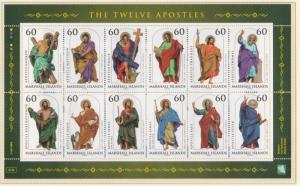 Marshall Islands (#625) 1997 The Twelve Apostles MNH sheet