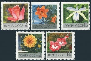 Russia 3596-3600,MNH.Michel 3620-3624. Botanical Gardens,1969.Flowers.Orchid.