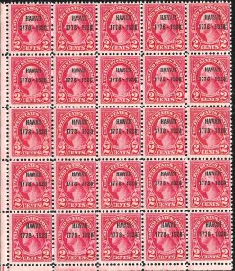 647 Mint,OG,NH... Block of 25... SCV $181.25