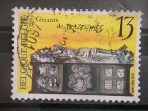 BELGIUM, 1988, used 13fr, St. Martin’s Church, Trazegnies, Scott 1298