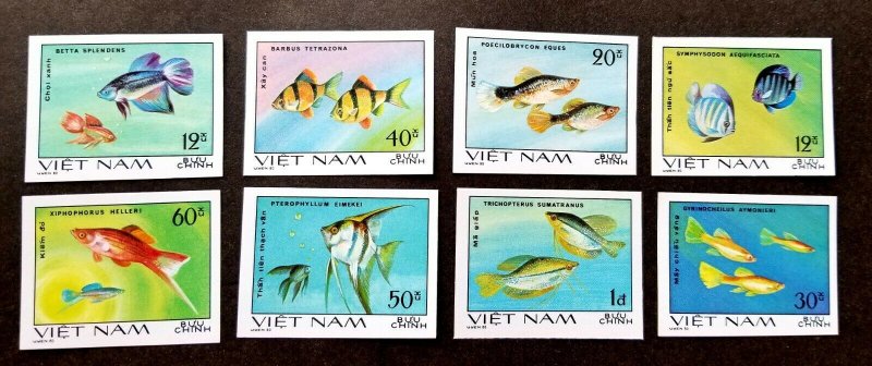 *FREE SHIP Vietnam Ornamental Fish 1980 1981 Fighting Pet (stamp) MNH *imperf