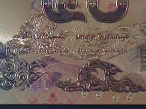 ​THAILAND-2010-24 KARAT GOLD REPLICA $50-BAHT BANK NOTE-WITH CERIFICATE VF