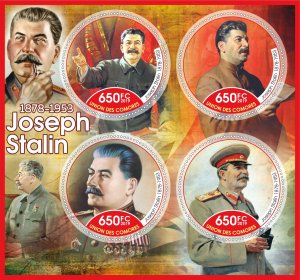 Stamps. Famous people. Joseph Stalin 2019 1+1 sheets perforated