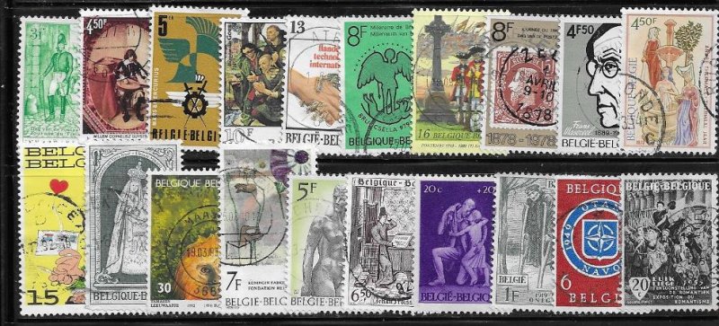 Belgium 20 stamps for a buck. Catalog value ignored - -  13200