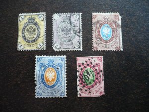 Stamps - Russia - Scott# 19, 22-25 - Used Part Set of 5 Stamps