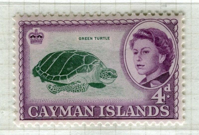 CAYMAN ISLANDS; 1962 early QEII pictorial issue fine Mint hinged 4d. value