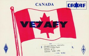 7078 Amateur Radio QSL Card RUSKIN CANADA-