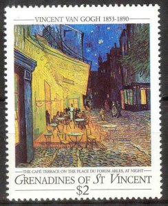 Grenadines of St. Vincent 1991 Art Paintings V. Van Gogh the Cafe Terrace MNH