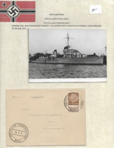 WW2: German Naval Feldpost MSP-21 KDM Alabatross 5/30/37 (54639)