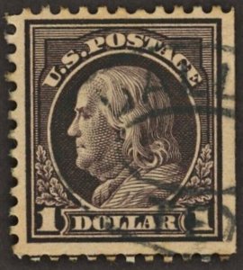 U.S. Used #518 $1 Franklin. Double Oval Cancel.