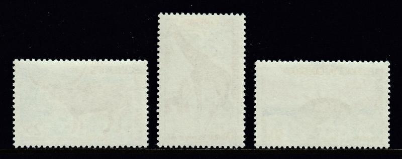 CAMEROON — SCOTT 370//372 — 1962 FAUNA ISSUE HIGH VALUES — MLH — SCV $15.25