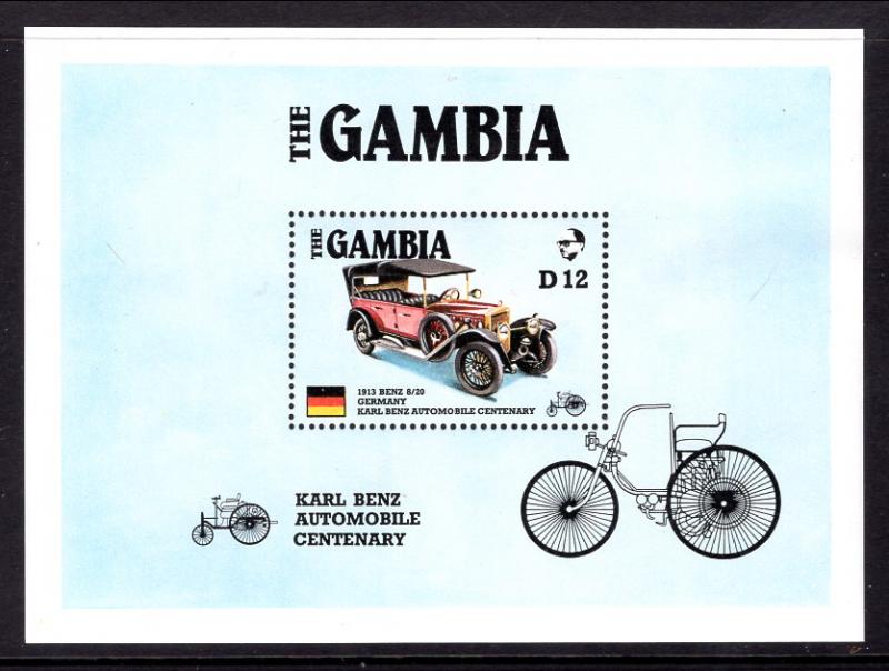 Gambia 628 Car Souvenir Sheet MNH VF