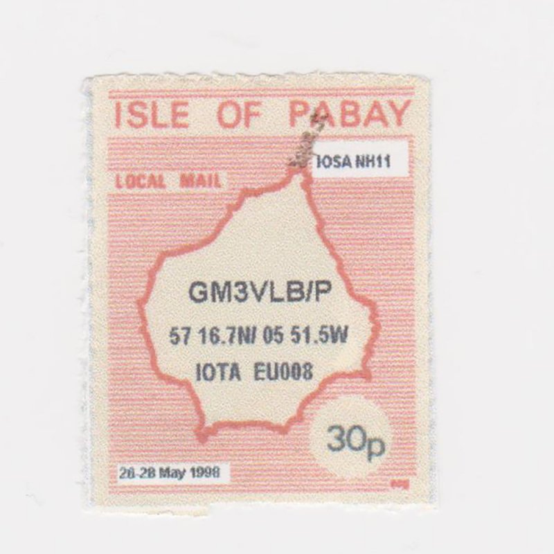 PABAY, British Local - 1998 - GM0PNS/P Operates on Pabay - Perf MNH Single Stamp