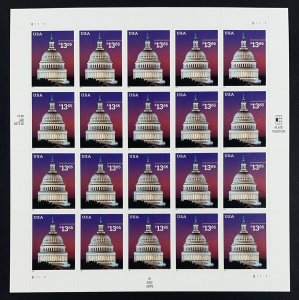 Scott 3648 CAPITOL DOME Pane of 20 US $13.65 Express Mail Stamps MNH 2002