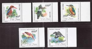 United Viet Nam Scott 2674-2678 MNH** King fisher bird set 1996