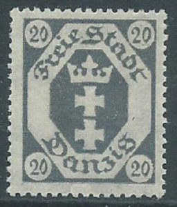 Danzig, Sc #66, 20pf MH