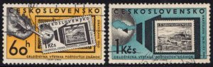 Czechoslovakia #988-89 ~ Cplt Set of 2 ~ Stamp Expo ~ Used  (1960)
