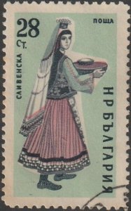 Bulgaria 1961 Sc#1132 28ct Folk Costume of Sliven USED-F-VF.