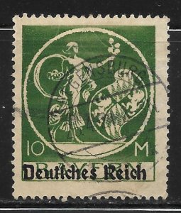 Bavaria - Scott #274 10M Deep green F VF Used