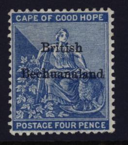 British Bechuanaland 1 w/overprint & CC watermark - mpg 4 pence